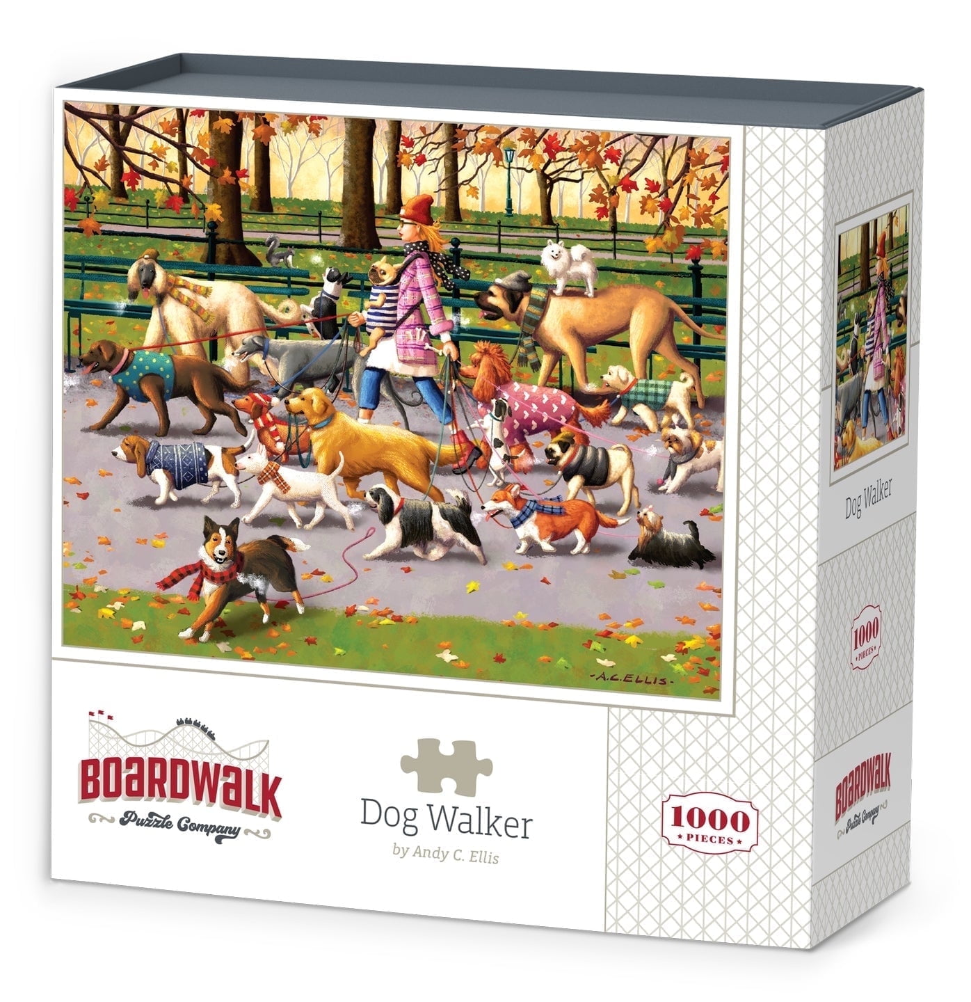 Dog Walker - 1000 Piece Boardwalk Jigsaw Puzzle