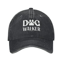 Dog Walker Baseball Cap Golf Dad Hat Adjustable Washed Denim Trucker Hats Unconstructed Snapback Cap for Men Women Unisex Adult,Black