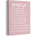 thumbnail image 1 of Dog Wall Art, Dog Wall Decor, Funny Quote Dog Rules Framed Canvas Painting Wall Art Decor, Dog Lover Sayings Wall Art Artwork Home Decoration For Living Room Bedroom Bathroom 11x14 Inch (Pink), 1 of 3