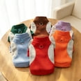 thumbnail image 1 of Dog Warm Fleece Sweatshirt for 2-96 Lbs Small Medium Breed Pet Clothes with D-Ring Winter Pullover Jacket Windproof Cotton Coat,Orange Size S, 1 of 4