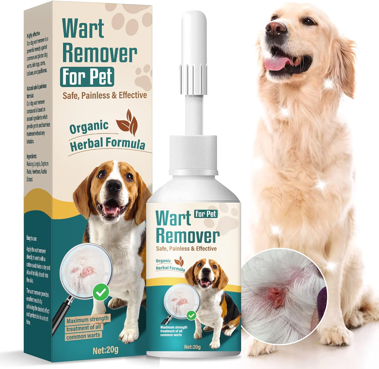 Dog Wart Remover, Dog Skin Tag Remover,Natural Dog Warts Removal