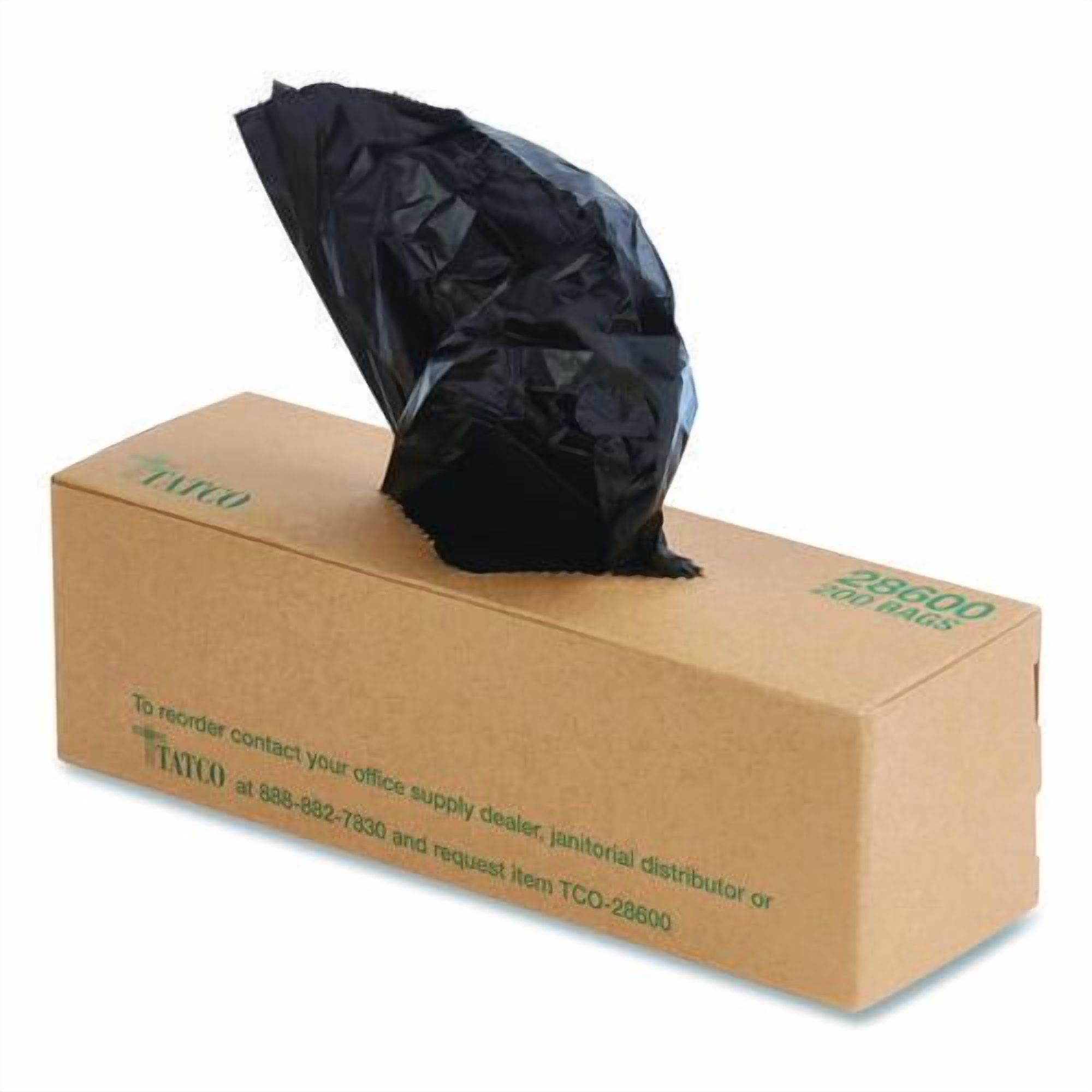 Dog Waste Bags, Open-Face, 0.5 gal, 8" x 13", Black, Perforated Roll, 200 Bags/Roll, 10 Rolls/Carton | Bundle of 2