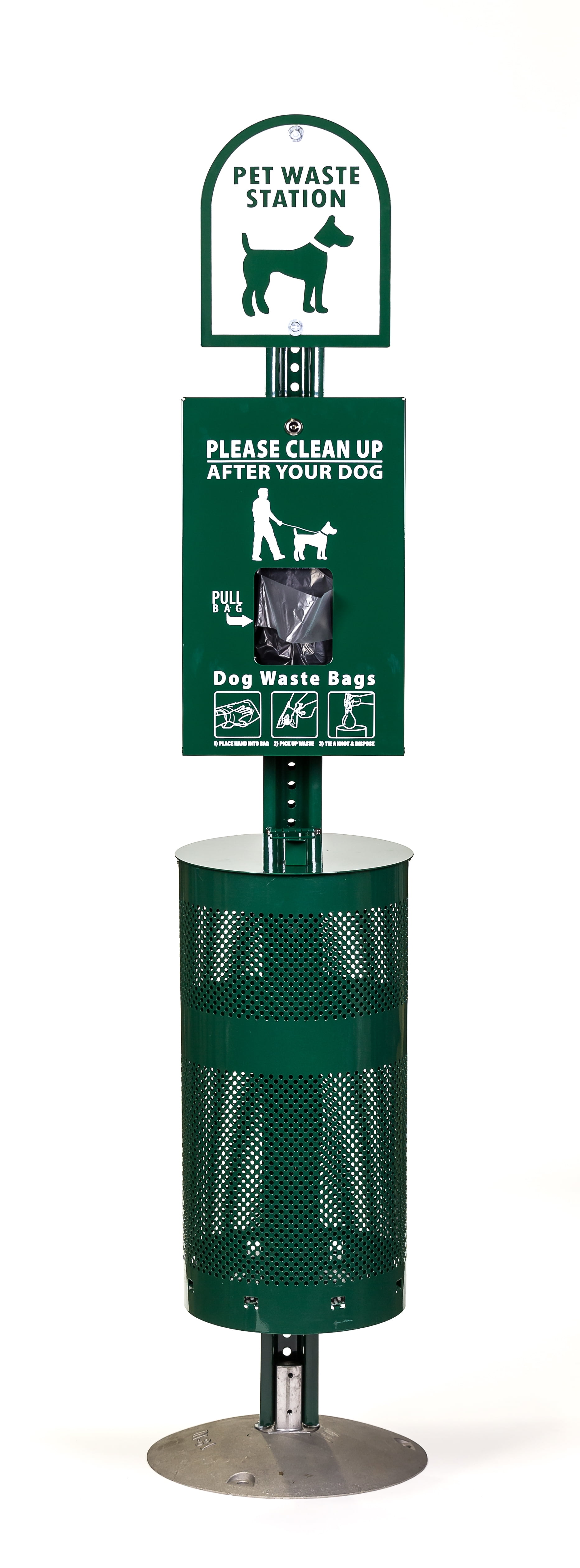 Dog Waste Stations - Everything Included - Free 400 dog waste bags and 50 can liners