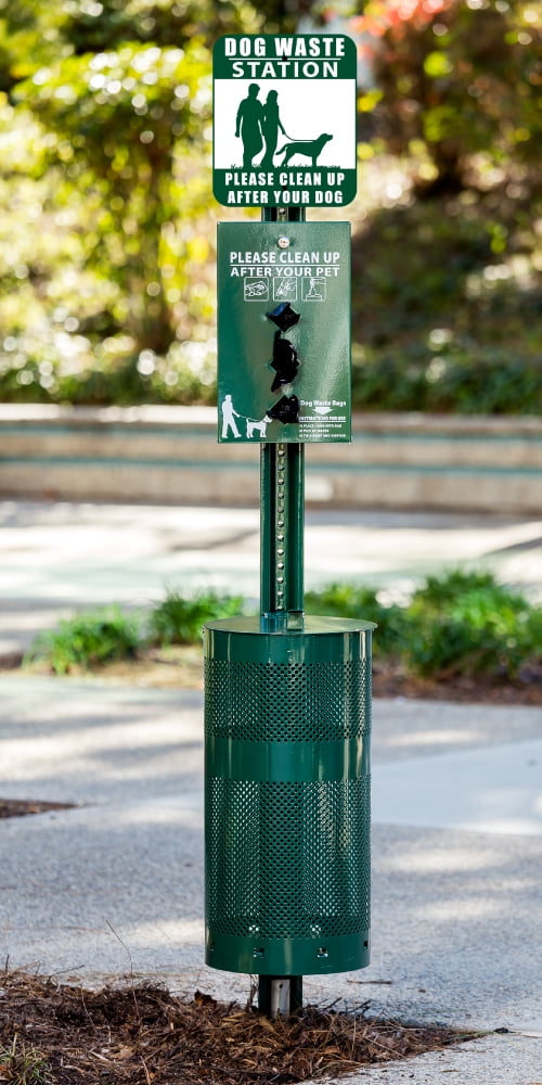 Dog Waste Stations - Everything Included - Free 400 dog waste bags and 50 can liners