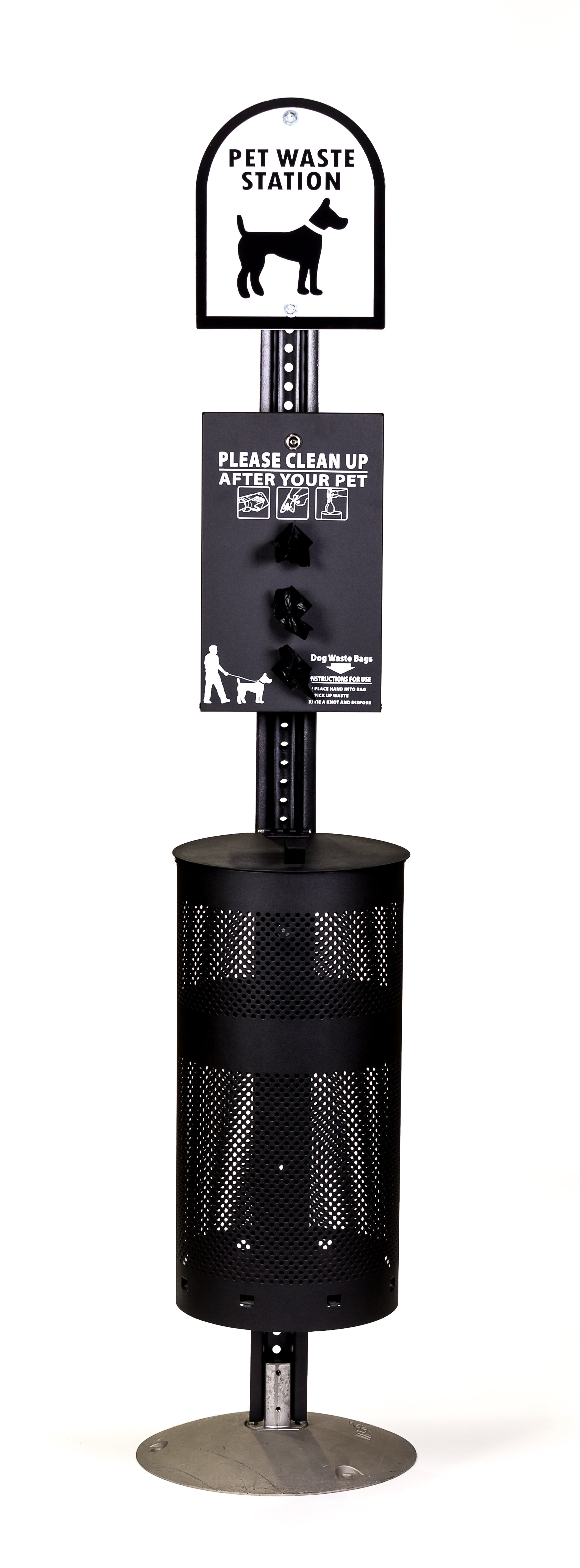 Dog Waste Stations - Everything Included - Free 400 dog waste bags and 50 can liners