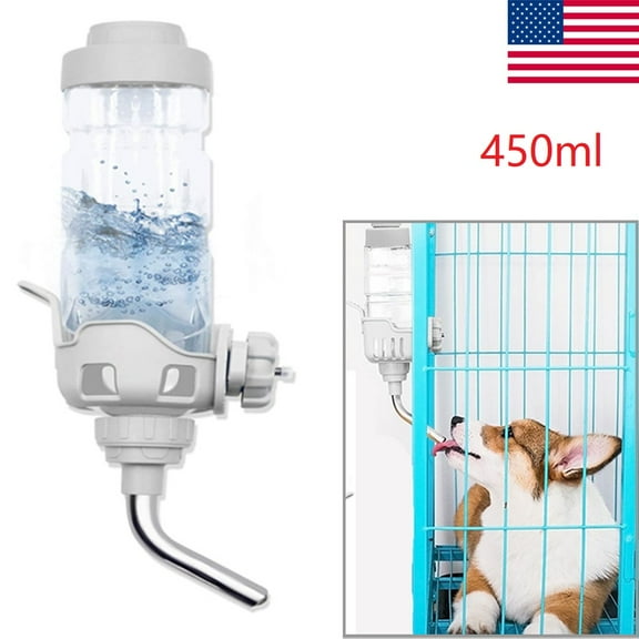 Dog Water Bottle Dispenser for Cage Crate Kennel Auto