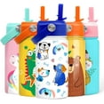 thumbnail image 1 of Dog Water Bottle - Kids Water Bottle with Straw Lid - 12 Oz Insulated Stainless Steel Water Bottles for Toddlers Kid Boys - Travel Cup for School Sports, 1 of 5