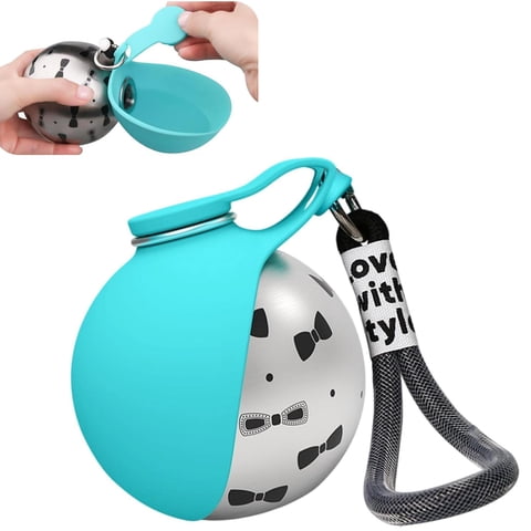 Dog Water Bottle Portable,Dog Travel Water Bottle,2026 New Portable Dog Water Bottle,10Oz Leak-Proof Stainless Steel Water Bottle with Silicone Bowl, Compact Travel Water(Bule-A)