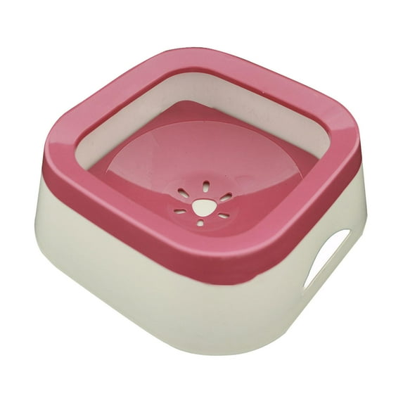 Dog Water Bowl Dispenser Cat Drinking Feeder Supplies Accessories Water Fountain 1L Big Capacity Water Bowl Dispenser for pet Pink