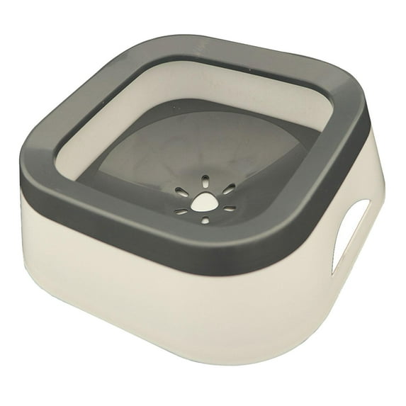 Dog Water Bowl Dispenser Water Bowl Dispenser 1L Vehicle Carried Large Capacity water Feeder for Dogs Waterer for Pet Travel Gray