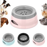 Dog Water Bowl, Dog Bowl No Spill Dog Food Water Bowl Slow Water Feeder, Spill Proof Pet Water Dispenser Vehicle Carried Travel Water Bowl for Small Medium Dogs and Cats, 25oz/750ML, Pink