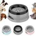 thumbnail image 1 of Dog Water Bowl, Dog Bowl No Spill Dog Food Water Bowl Slow Water Feeder, Spill Proof Pet Water Dispenser Vehicle Carried Travel Water Bowl for Small Medium Dogs and Cats, 25oz/750ML, Gray, 1 of 8