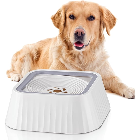 Dog Water Bowl,No Spill Water Bowl for Dogs 45oz Large Capacity,Safety Foam in The Dog Bowl, No Spill Bowl for Elevated Design Mess Proof is Easy to Clean, is Suitable for All Pets