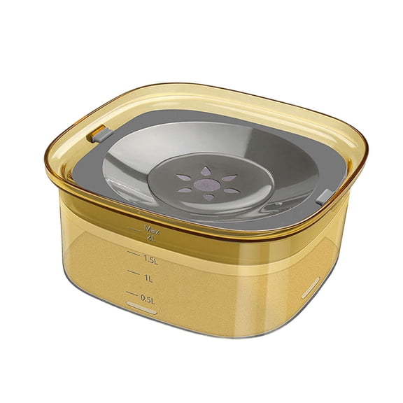 Dog Water Bowl Slow Drinking Large Capacity for Medium and Large Dogs Floating Bowl Travel 2L Spillproof Pet Water Dispenser