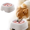 thumbnail image 1 of Dog Water Bowl No Spill – Large Capacity Slow Feeder Splash-Proof Bowl with Adjustable Floating Disk for Dogs & Cats, Anti-Spill Pet Water Dish (Pink), 1 of 8