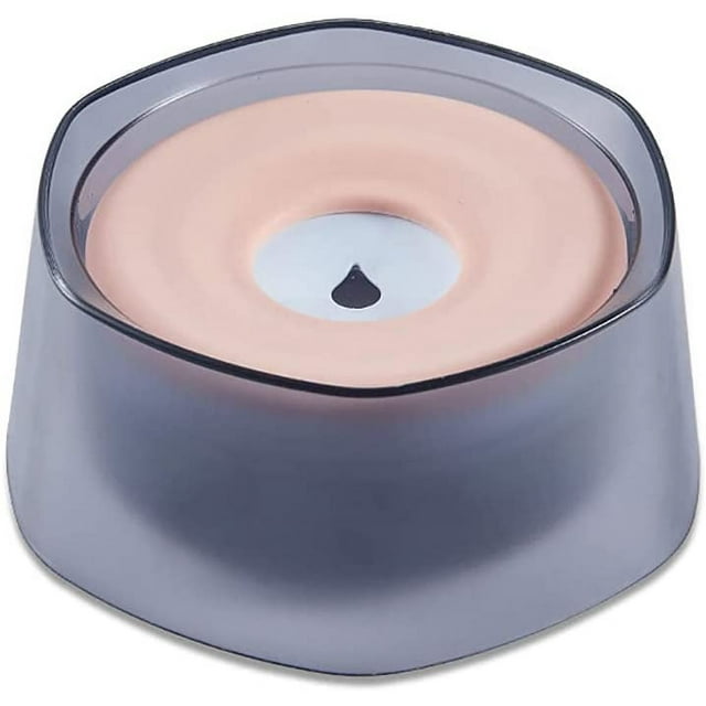 Dog Water Bowl, Spill Proof Pet Water Bowl, Floating Pet Bowl, Non Wetting Mouth Pet Water Bowl Pink