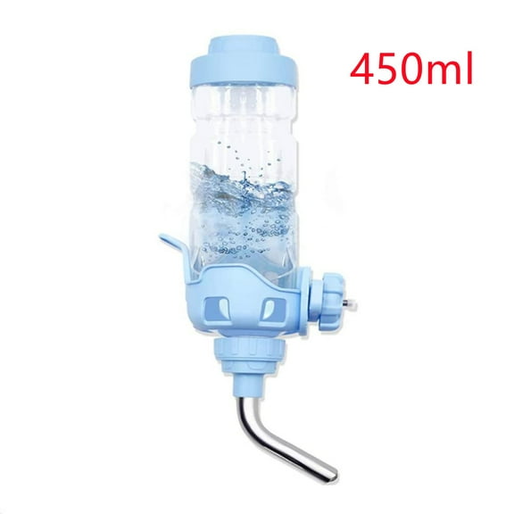 Vannon Pet Water Bottle Leakproof 450 ml Clear Plastic Mounted Dog Water Bottle with Nozzle