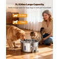 thumbnail image 1 of Dog Water Fountain for Large Dogs, 7L/236oz Stainless Steel Dog Fountain Water Bowl, Automatic Pet Fountain with Ultra Quiet Pump, Large Drinking Area, 1 of 7