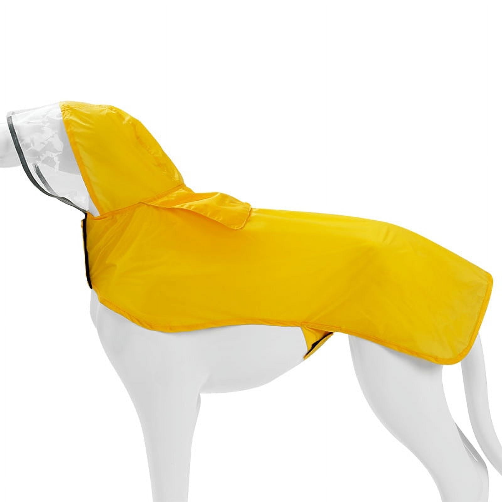 Dog Waterproof Raincoat with Poncho Hoodie, High Reflective Adjustable