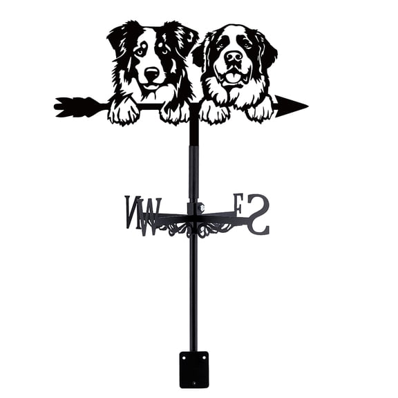 Dog Weather Vane Animals Metal Wind Direction Indicator Measuring Instrument Roof Decorative Wind Direction Vanes DIY