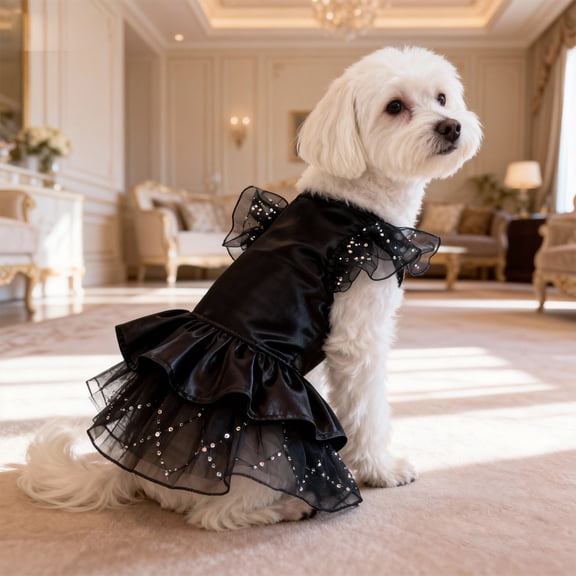 Dog Wedding Dress Light Chiffon Party Pet Costume for Small Medium Dogs Spring Summer