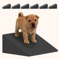 thumbnail image 1 of Dog Wedge Ramp for Stairs/Staircases, Portable & Lightweight Pet Ramp with Non-Slip Surface for Small Size Dogs Cats, Low Angled Dog Ramp for Elderly & Injured Pets (100LBS Capacity, 6Packs), 1 of 9