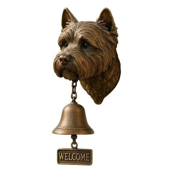 Dog Welcome Bell, German Shepherd Welcome Bell, Retro Funny Animal Welcome Doorbell, Wall-Mounted Decorative Cast Iron/Resin Hanging Bell, Farmhouse Wall Decoration & Housewarming Gift
