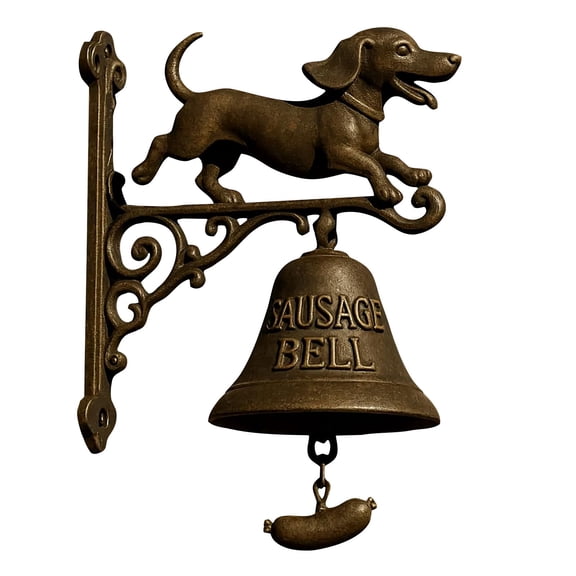 Dog Welcome Doorbell Funny Witch Dachshund Decorative Bell Door Ring Hanging Ornament Shopkeepers Bell Welcome Sign For Front Door,2025 Halloween Decorations