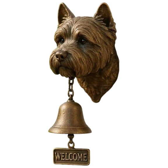 Dog Welcome Doorbell, Vintage Resin Wall Mounted Entry Bell for Porch, Front Door & Garden - Must-Have Lover Giftg