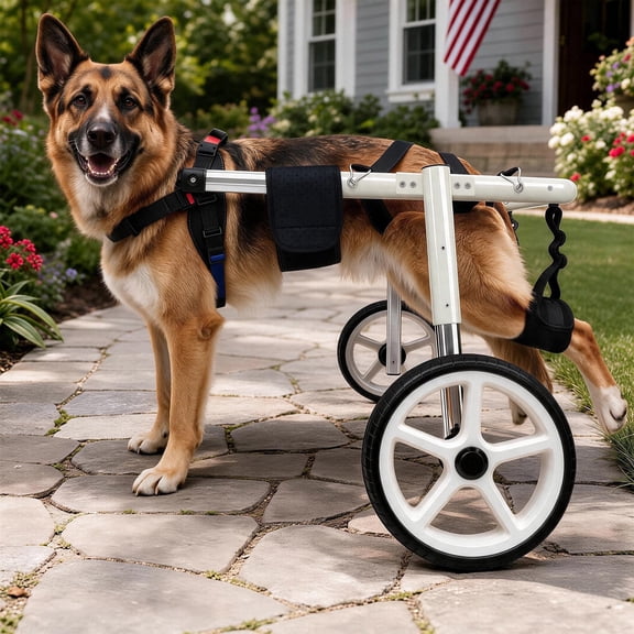 LetPetRun Adjustable Large Dog Wheelchair for Back Legs,Heavy‑Duty Hind Leg Mobility Cart for Disabled Large Dogs,55-90 lbs(L1)
