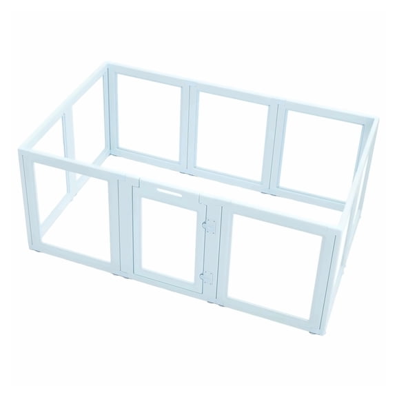 Dog Whelping Box, 76x49x30in Puppy Pen for Large Dogs, Waterproof Playpen with Door Lock & Windows, Indoor Pet Birth Kit, Easy Clean Plastic Dog Crate