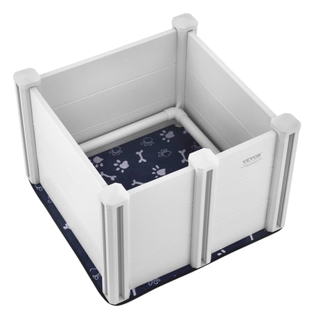 Dog Whelping Box,Whelping Box for Dogs and Puppies, White 28.3IN