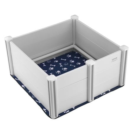 Dog Whelping Box,Whelping Box for Dogs and Puppies, White 38.6IN