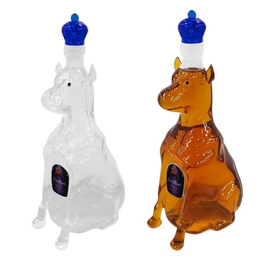 Dog Whiskey Decanter, 320ml High Borosilicate Glass, Cute Dog Shape Design, Clear Glass Bottle for Wine & Whiskey Lovers