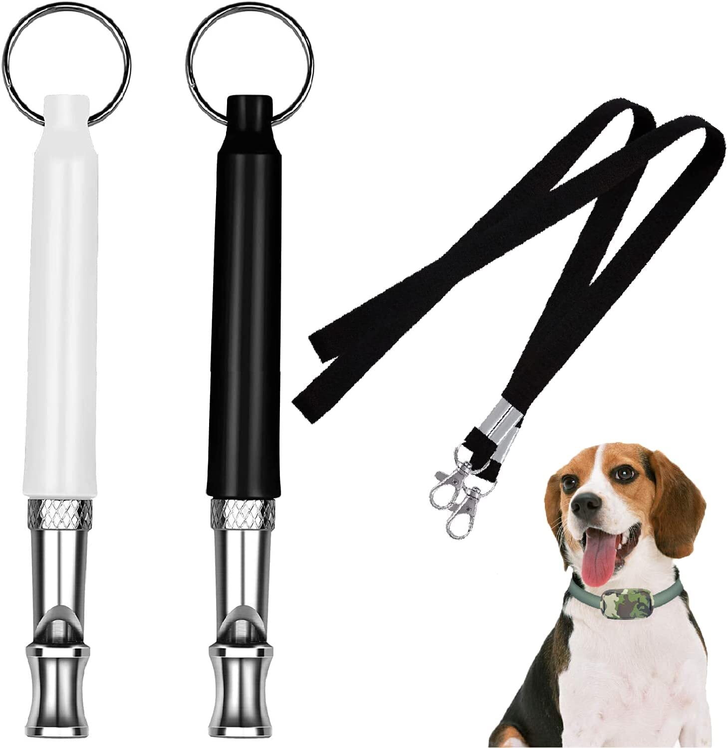 Dog Whistle,2Pack Adjustable Ultrasonic Dog Whistle to Stop Barking Neighbors Dog, Recall