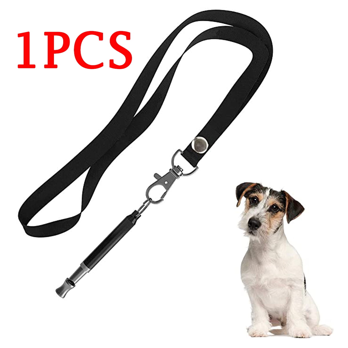 Dog Whistle Stop Barking Professional Ultrasonic Whistles for Puppy Dogs Black White Lanyard