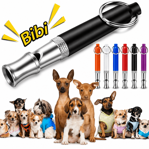 Dog Whistle Stop Barking Ultrasonic Whistles for Puppy Dogs with Lanyard Bark Control Training Tool