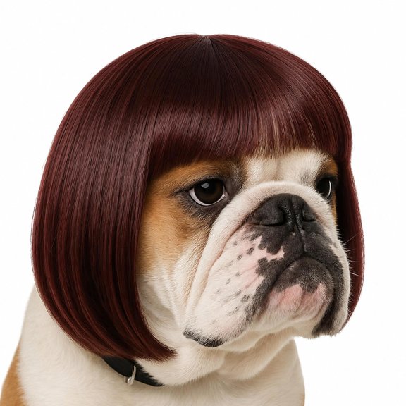 Dog Wigs for Small Dogs, Funny Dog Wig Pet Costume Pet Hair Accessories Elastic Cat Dogs Decoration for Halloween, Christmas, Parties.