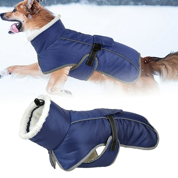 Dog Winter Coat Cold Weather Jacket with Padding Vest Built-in Warm Clothing Back Zipper Jacket for Small and Medium