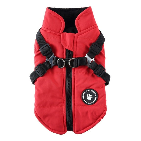 Dog Winter Coat All Weather Insulated Jacket With Attached Leash For Outdoor Adventures And Daily Comfort