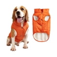 thumbnail image 1 of Dog Winter Coat Jacket Waterproof Windproof Warm Vest, Golden Hair Bear Winter Clothing, Double Fleece Lining, Suitable for Small, Medium and Large Dogs 06-Orange L, 1 of 5