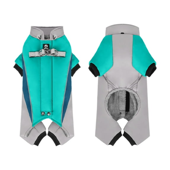 Dog Winter Coat Pet Warm Jacket,Adjustable Waterproof 4 Legs Pet Jumpsuit with D-Ring & Reflective Strips for Small to Large Dogs (Multiple colors)