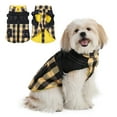 thumbnail image 1 of Dog Winter Coat, Waterproof Warm Dog Vest with D-ring, Reflective Dog Harness Jacket for Small Medium Dogs,Yellow,L, 1 of 8
