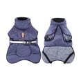thumbnail image 1 of Dog Winter Coat, Waterproof Warm Jacket with Harness Built in, Reflective Cold Weather Doggie Vest, Windproof Turtleneck Pet Snowsuit, Adjustable Puffer Jacket for Large Dogs Navy XXXXL, 1 of 4