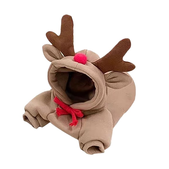 Dog Winter Coat for Small Medium Dogs, Hooded Step-In Design with Heart Shape, Tan Warm Puppy Jacket