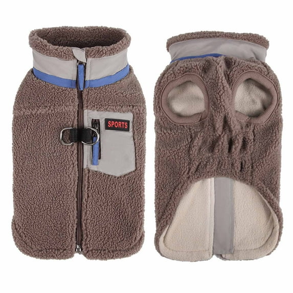Dog Winter Coat with Harness, Puffer Jacket & Leash System for 3-22 lb Dogs, Water-Resistant & Reflective for Safe Night Walks.