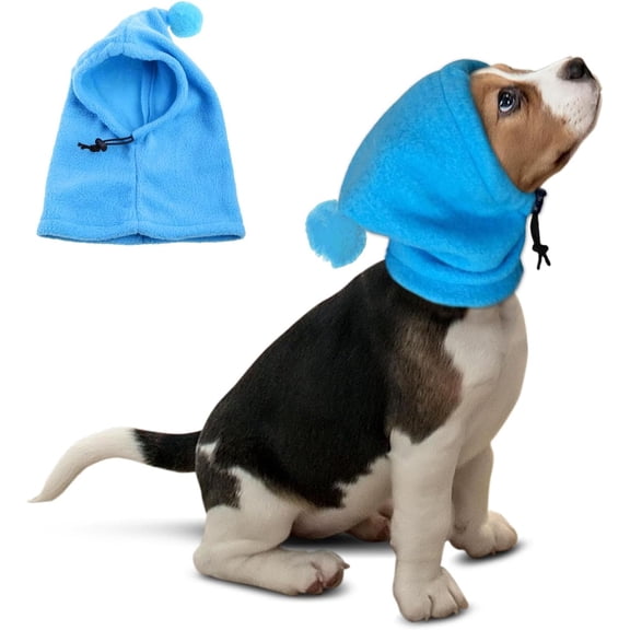 Dog Winter Hat,Dog Flannel Hat Pet Christmas Winter Warm Caps,Dog Neck Ear Windproof Warm Scarf,Calming Dog Hood for Noise Protection_L(Tiger)