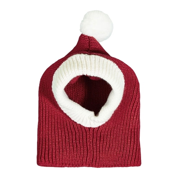 Dog Winter Hat Scarf Set Knitted Pet Christmas Warm Accessories, Cozy Neck Ear Warmer Hood for Small Medium Large Cats Dogs, Holiday Party Photo Outfit Cold Weather Gear L