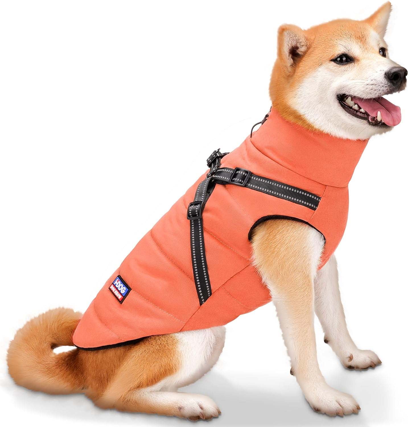 Dog Winter Jacket with Reflective Harness, Siivton Zipper Warm Dog