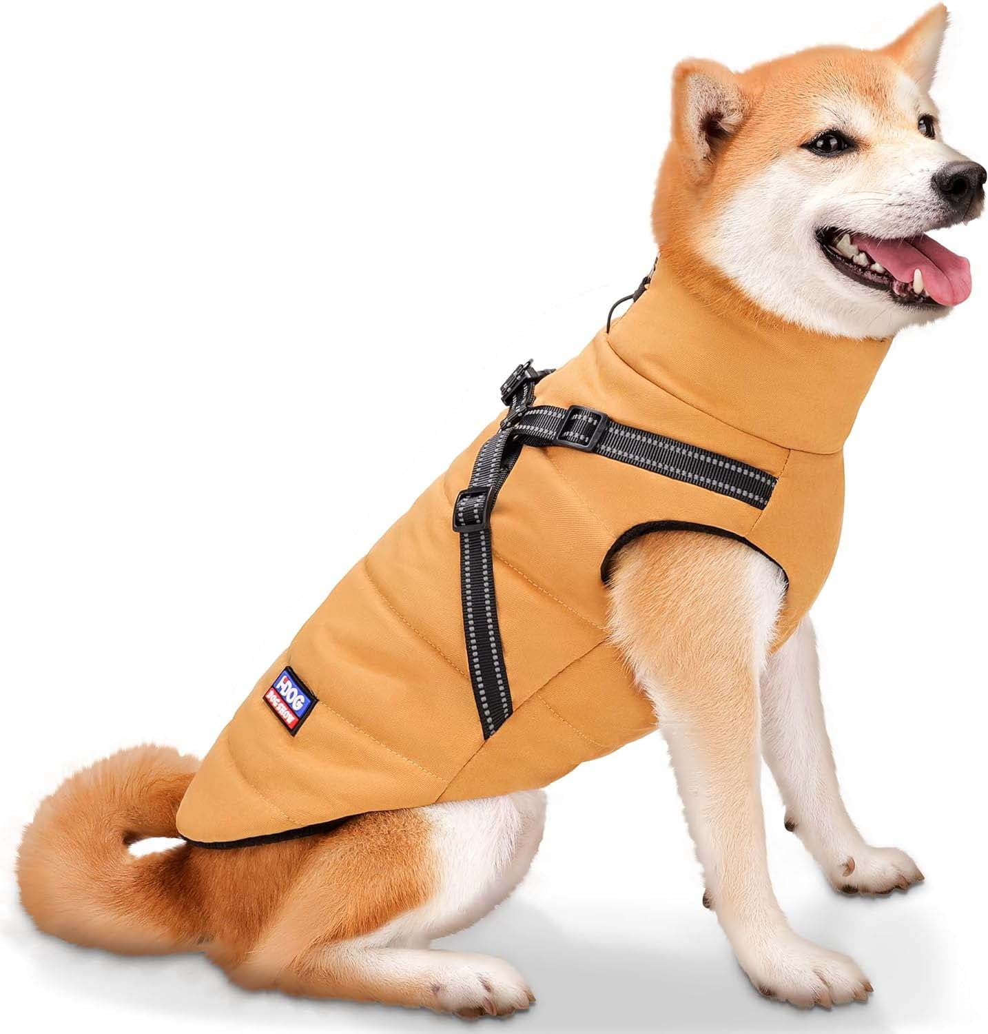 Dog Winter Jacket with Reflective Harness, Siivton Zipper Warm Dog